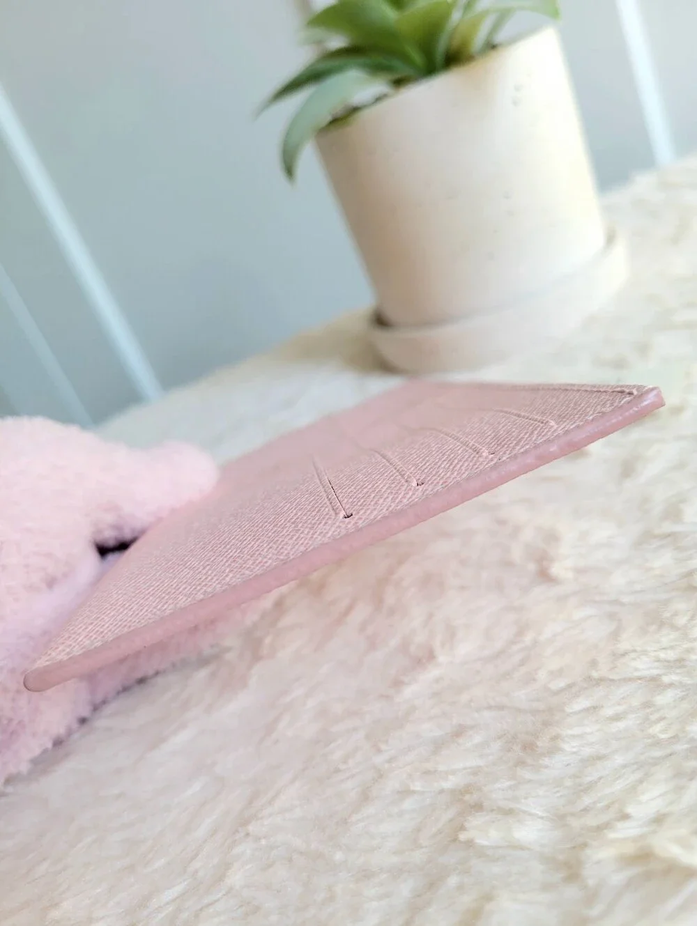 Louis Vuitton FELICIE Insert CARD Slot HOLDER Wallet Pink Rose Ballerine